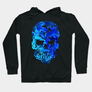 Ocean Blue Human Skull Hoodie